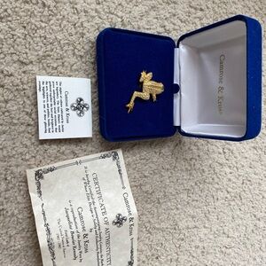 Camrose & Kross Gold Frog Brooch